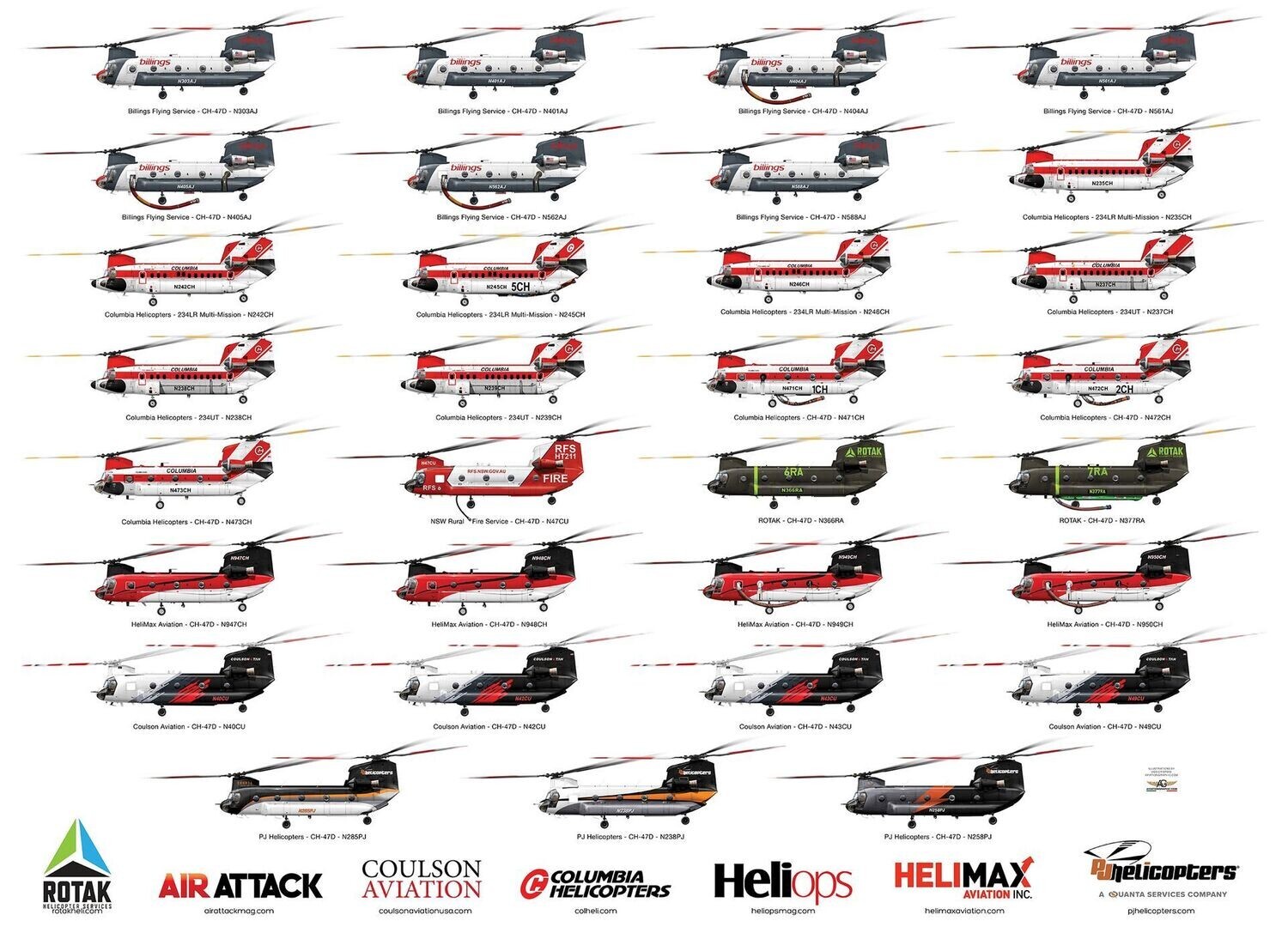 2023 Civilian Chinook Fleet